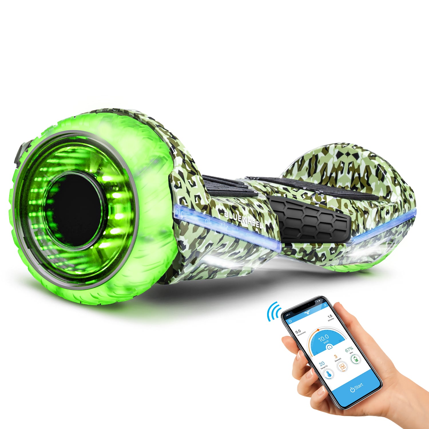  HX360 Hoverboard Grünes Camouflage Vorführgerät